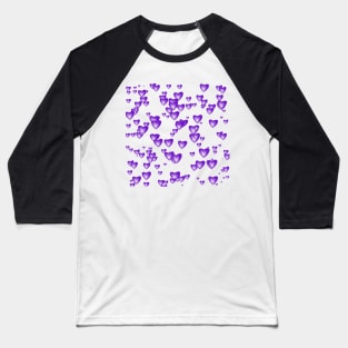 Little Purple Passion Hearts Baseball T-Shirt